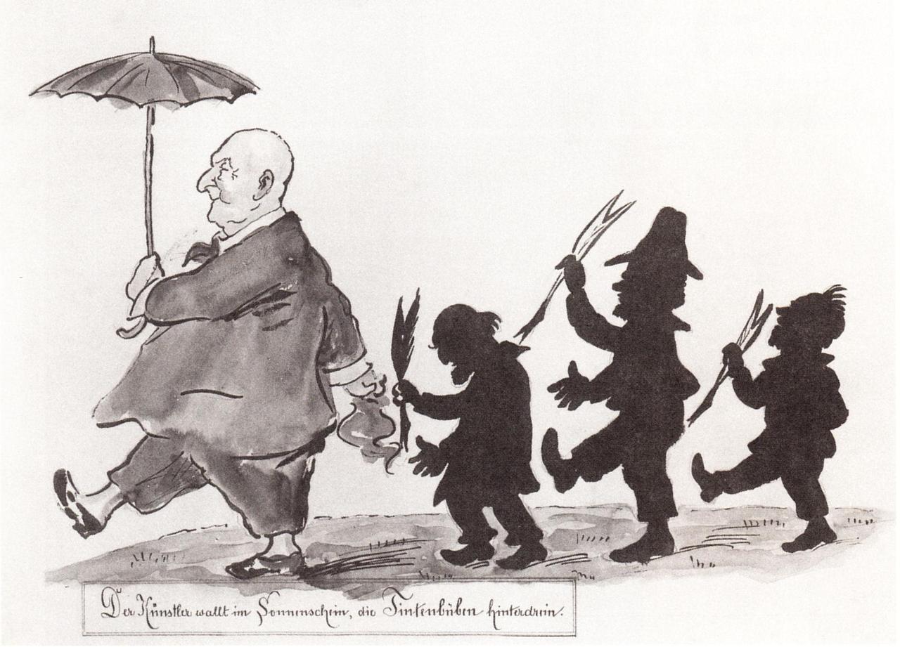 Anton Bruckner et ses critiques - caricature Otto Boehler [wikipedia - Otto Boehler]