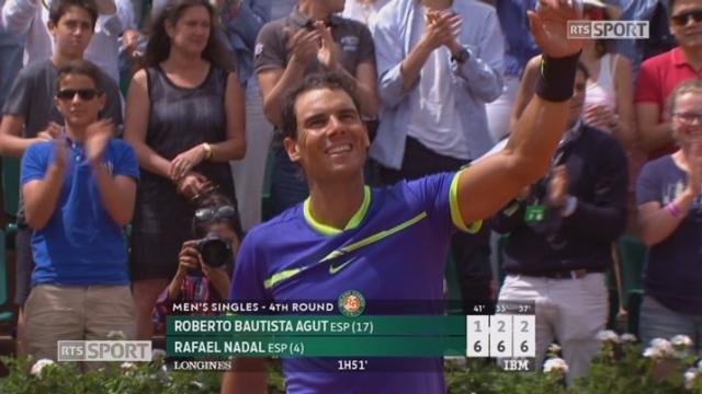 Roland-Garros, 4e tour Bautista Agut (ESP) - Nadal (ESP) 1-6 2-6 2-6