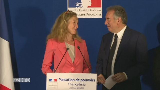 Passation de pouvoir entre François Bayrou et Nicole Belloubet