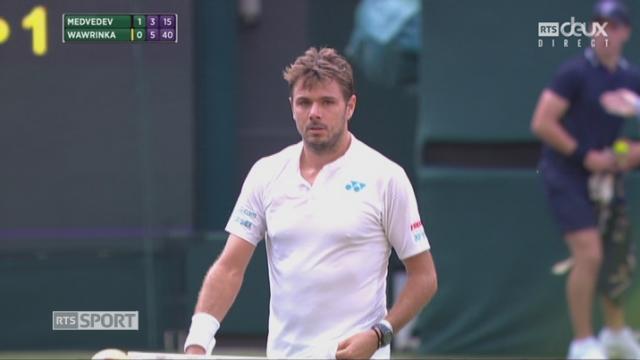 Wimbledon, 1er tour messieurs: Medvedev (RUS) - Wawrinka (SUI) 6-4 3-6