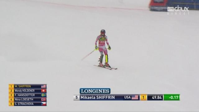 Slalom dames, 1re manche: Mikaela Shiffrin (USA)