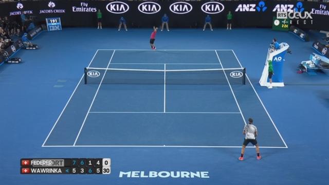 Open d'Australie, 1-2 finale: Roger Federer (SUI) - Stan Wawrinka (SUI) 7-5 6-3 1-6 4-6