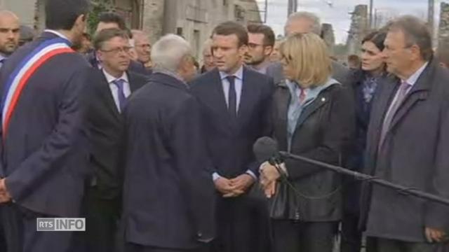 Emmanuel Macron en visite à Oradour-sur-Glane