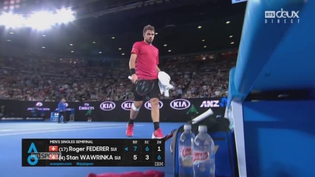 Open d'Australie, 1-2 finale: Roger Federer (SUI) - Stan Wawrinka (SUI) 7-5 6-3 1-6