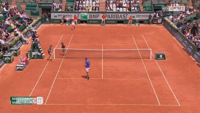 Roland-Garros, 4e tour Bautista Agut (ESP) - Nadal (ESP) 1-6