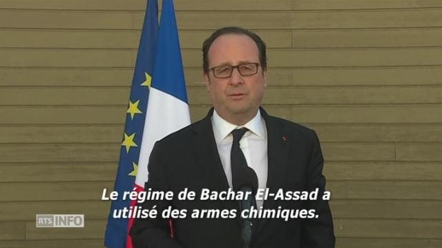 Pour François Hollande, les frappes américaines en Syrie sont une "réponse"