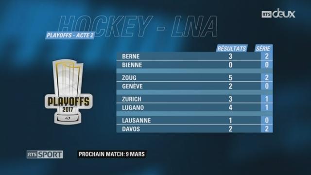 Hockey - Playoffs LNA 1-4: Lugano - Zurich (4-3) + tableau des playoffs