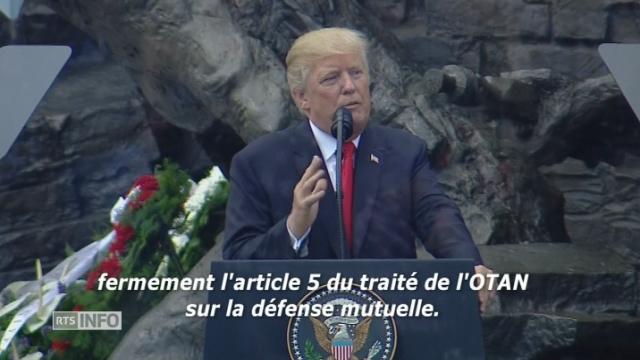 A Varsovie, Donald Trump affiche son soutien à l'OTAN