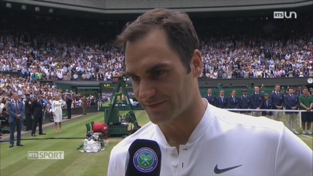Wimbledon - Victoire Federer: réaction de Roger Federer