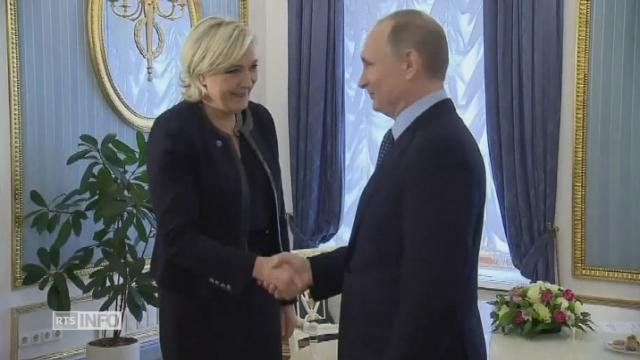 Le président russe reçoit Marine Le Pen