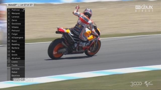 Moto GP, Jerez (ESP): Pedrosa (ESP) s'impose devant Marquez (ESP) 2e et Lorenzo (ESP) 3e