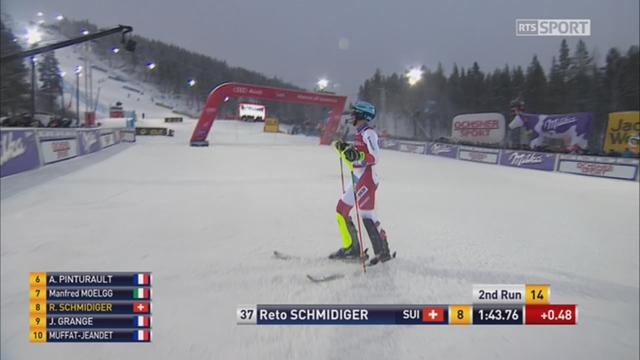 Levi (FIN), slalom 2e manche: Schmidiger (SUI) prend la 8e place provisoire malgré sa super première manche