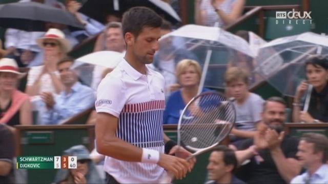 Roland-Garros, 3e tour: Schwartzman (ARG) – Djokovic (SRB) 7-5 3-6