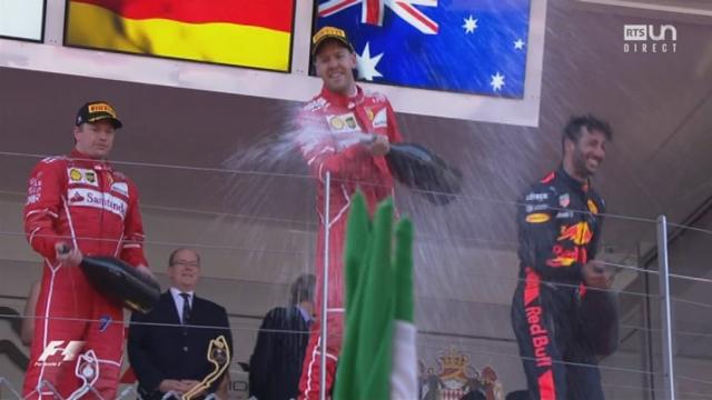 GP de Monaco: la joie de l'Allemand sur le podium