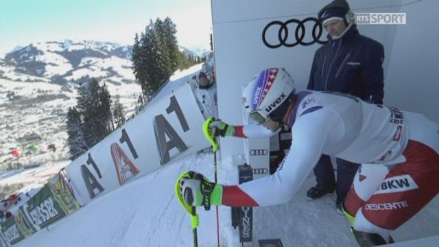 Kitzbühel, 1re manche slalom: Marc Gini (SUI)