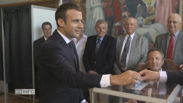 Le président français Emmanuel Macron a voté au Touquet