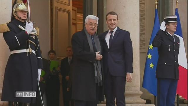 Rencontre entre Mahmoud Abbas et Emmanuel Macron à Paris