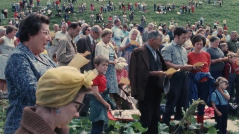 La fête à Taveyannes en 1969. [RTS]