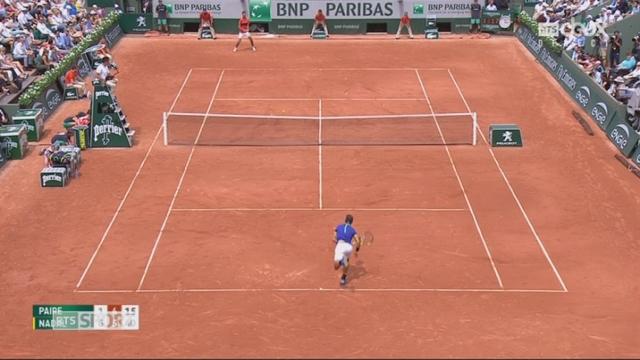 Roland-Garros, 1er tour: Paire (FRA) – Nadal (ESP) 1-6 4-6