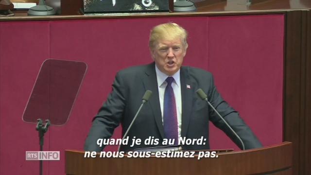 Donald Trump met en garde le régime nord-coréen