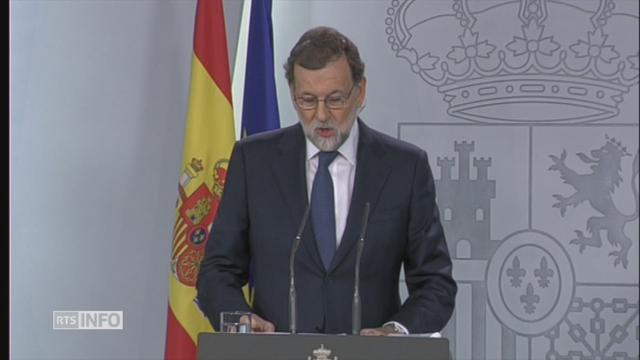 Mariano Rajoy réagit à la déclaration d'indépendance catalane