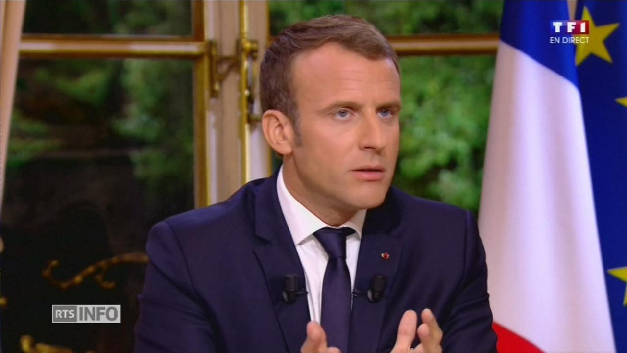 Première grande interview télévisée du président Macron