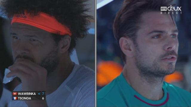 Open d'Australie, 1-4 finale: Wawrinka - Tsonga 7-6: le ton monte au changement de côté