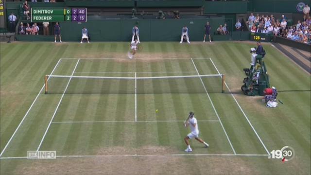 Tennis - Wimbledon: Federer se qualifie pour les quarts de finale