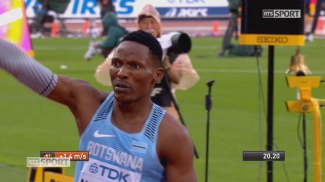 Mondiaux, 200m: seul sur la piste, Isaac Makwala (BOT) se qualifie pour les demies
