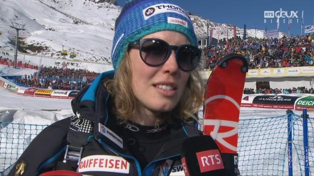 Mondiaux de St-Moritz, slalom, 2e manche: interview de Michelle Gisin après sa course