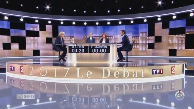 Débat à couteaux tirés entre Marine Le Pen et Emmanuel Macron