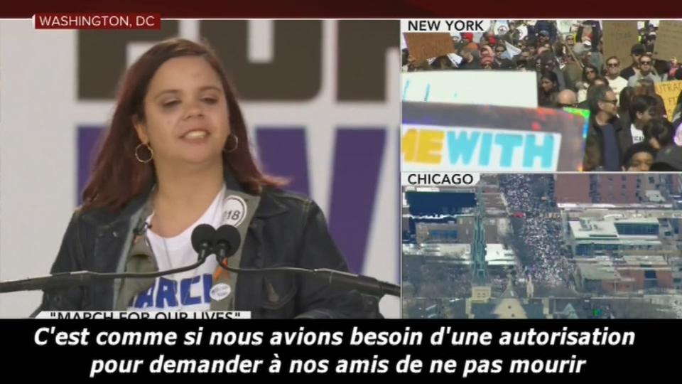 Samatha Fuentes s'exprime à la "Marche pour nos vies"