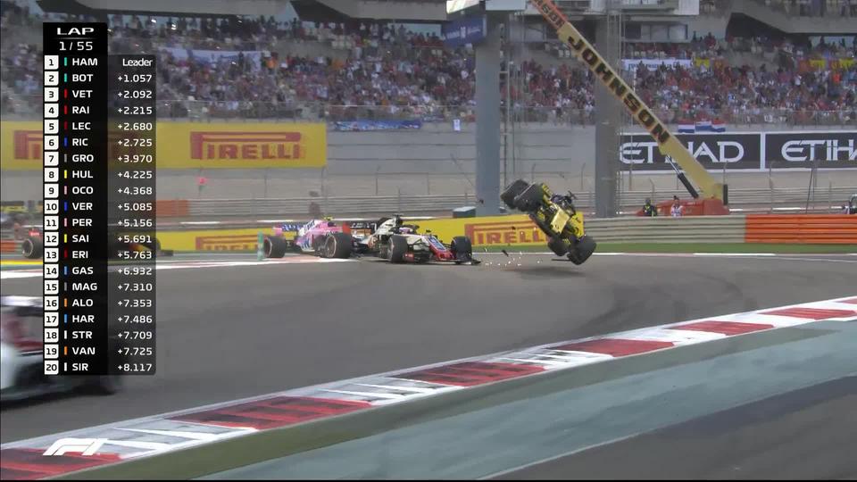 GP d'Abu Dhabi: grosse frayeur pour Nico Hulkenberg (GER) après plusieurs tonneaux