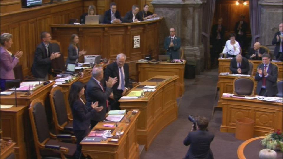 Standing ovation du Conseil des Etats à Johann Schneider-Ammann