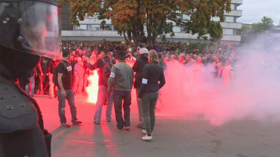 L'extrême droite allemande manifeste à Chemnitz