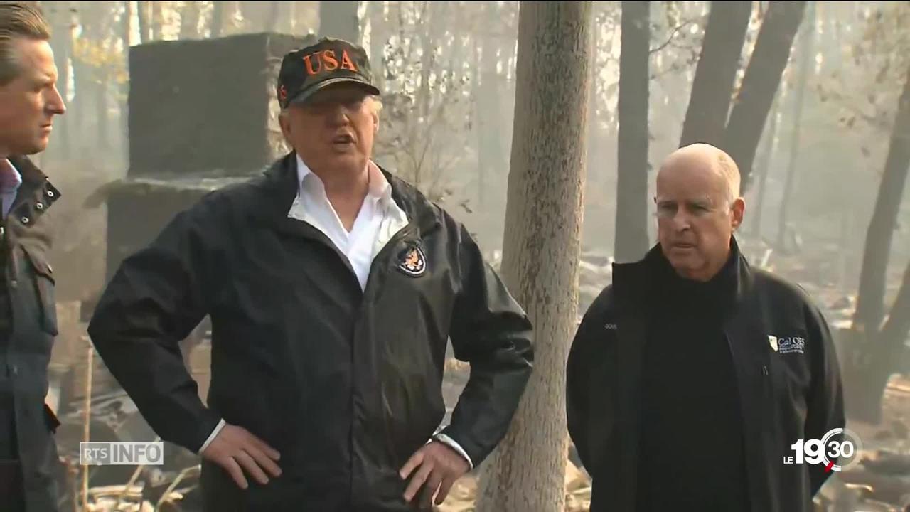 Le bilan s'alourdit en Californie après 10 jours d'incendie. Sur place, Donald Trump nie toujours le réchauffement climatique.
