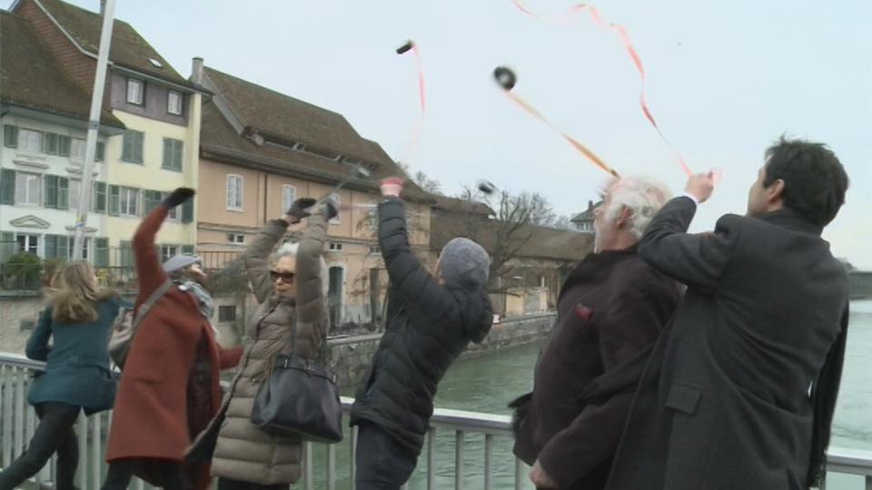 Action symbolique en faveur du cinéma suisse à Soleure