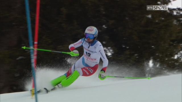 Lenzerheide (SUI), Slalom dames, 2e manche: Denise Feierabend (SUI) prend la 3e place provisoire