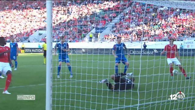 L'équipe suisse de football a battu l'Islande 6-0.