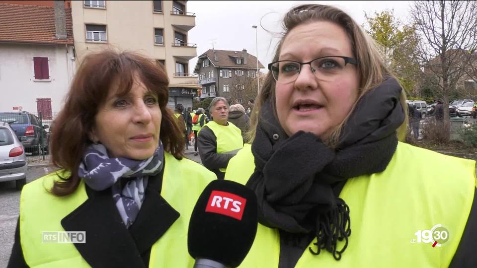 Gilets jaunes: le ras-le-bol des automobilistes français a atteint la frontière genevoise, reportage à Annemasse.