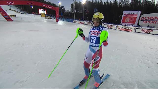 Levi (FIN), Slalom dames, 2e manche: le passage de Carole Bissig (SUI)