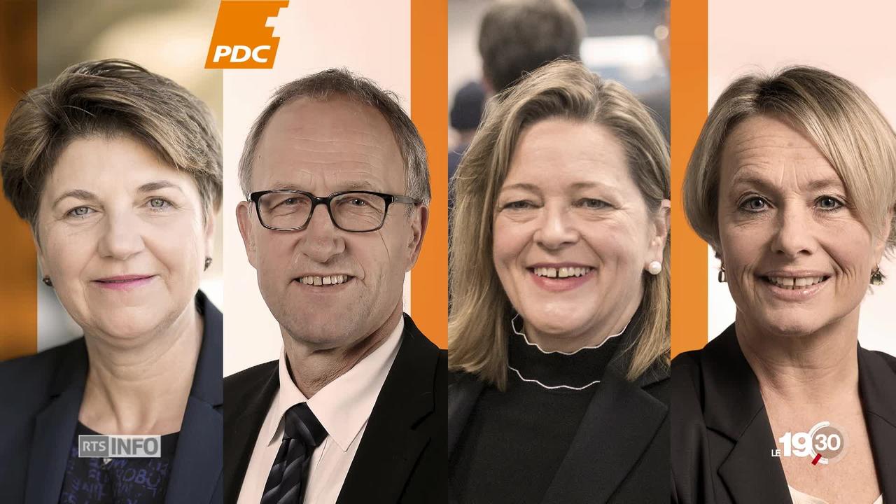 Succession au Conseil fédéral: quatre candidats PDC se sont déclarés.