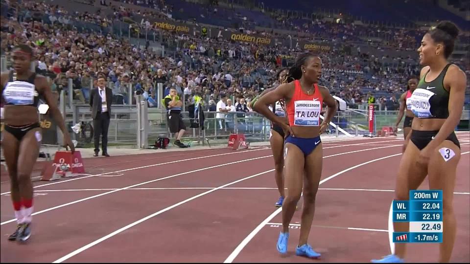 Rome, 200m dames: Mujinga Kambundji 3e derrière Ta Lou (CIV) et Lalova-Collio (BUL)