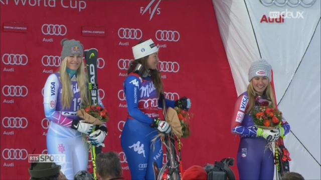 Ski alpin: l'Italienne Goggia triomphe à Cortina-d'Ampezzo, Lara Gut au pied du podium