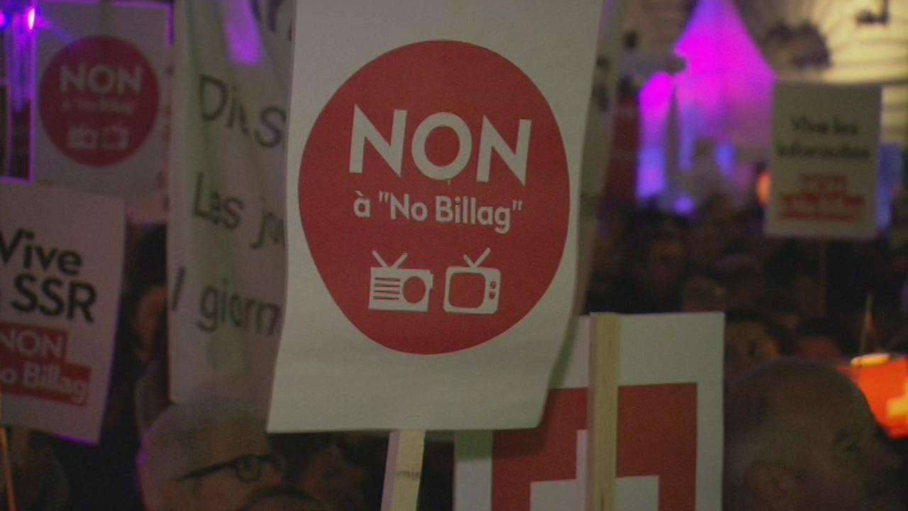Les images des manifestants réunis à Berne contre No Billag
