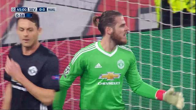 1-8e de finale, Séville - Manchester United (0-0): grosse occasion pour Muriel en 1re mi-temps