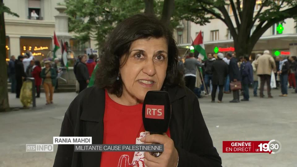 Manifestation pro-palestinienne à Genève: l'interview de Rania Mahdi