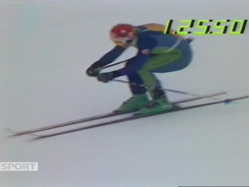 Ski alpin : Roland Collombin remporte la descente du Lauberhorn en 1974