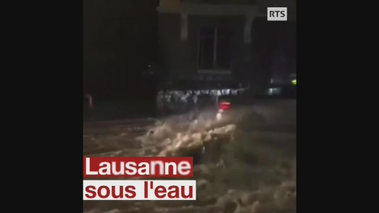 Un violent orage provoque des inondations dans la région lausannoise.