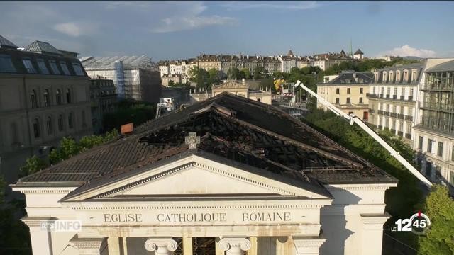 GE: l'Eglise du Sacré-Coeur tente de sauvegarder ses oeuvres culturels après l'incendie d'hier